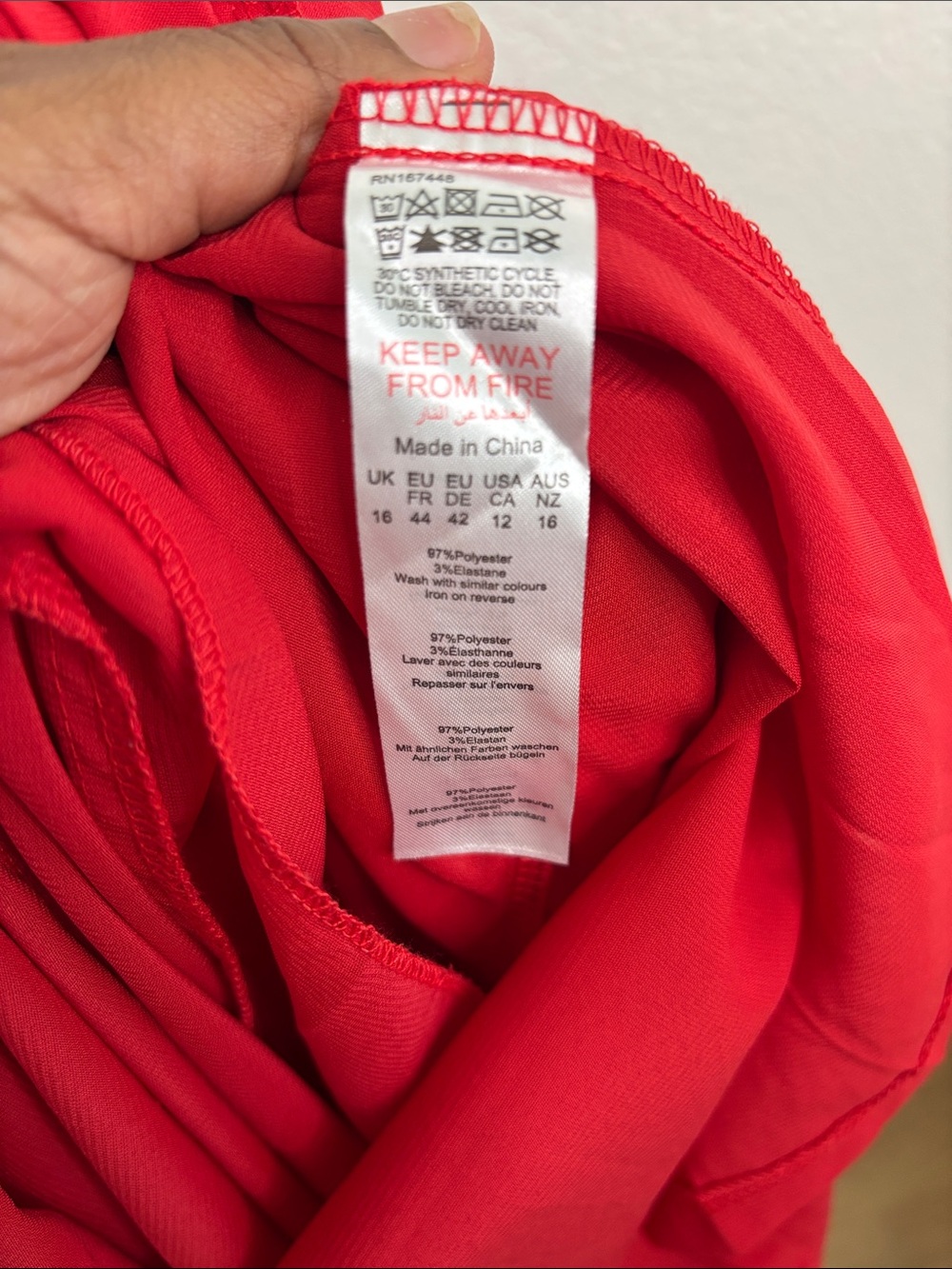NWT PrettyLittleThing Red Ruffle Dress with Spaghetti Straps Maxi Dress 12 - Picture 10 of 12